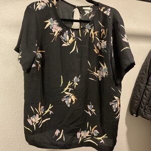A New Day Black Floral Blouse